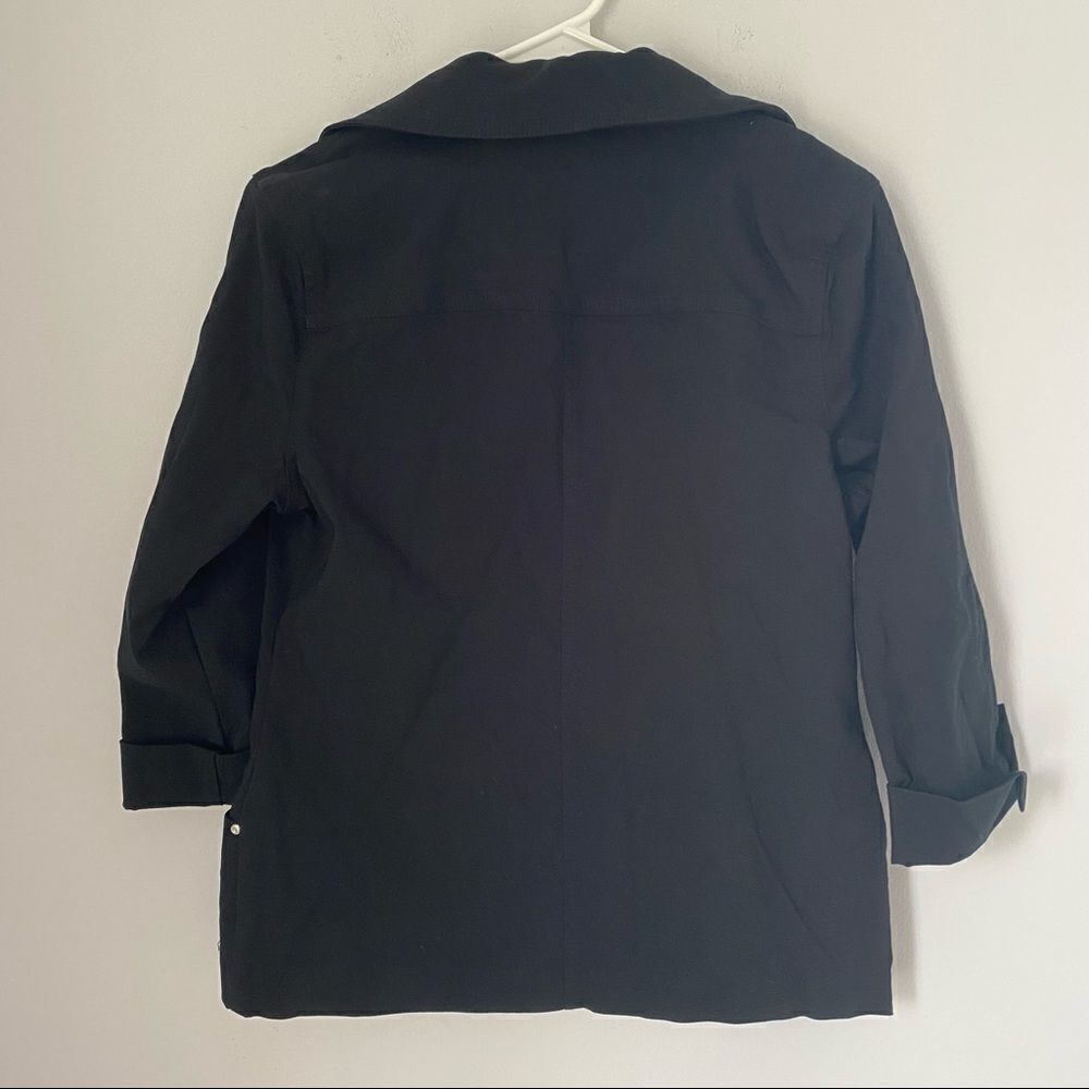 M Collection Women’s 3/4 Sleeve Zipper Front Stretchy Jacket - Picture 4 of 4